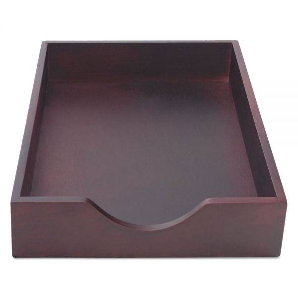 CVR07223 Carver Hardwood Legal Stackable Desk Tray, Mahogany