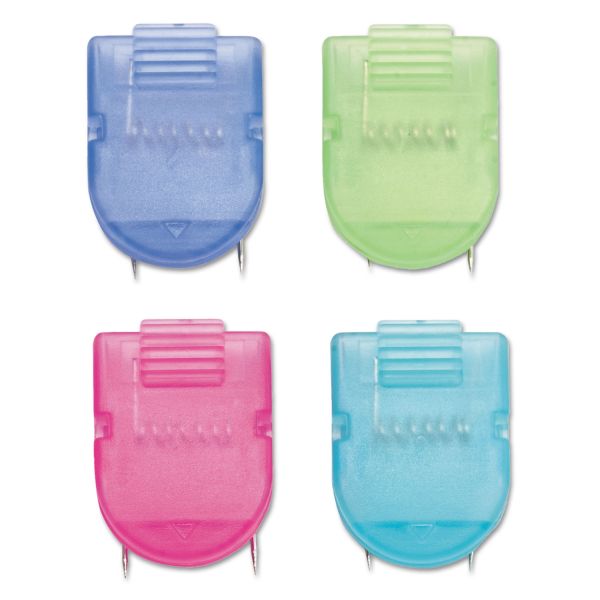 AVT75336 Advantus Fabric Panel Wall Clips, Standard Size, Assorted Cool Colors, 50/Box