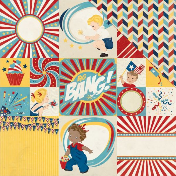 NOTM355713 Firecracker Double-Sided Cardstock 12"X12"