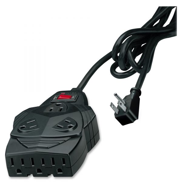FEL99090 Fellowes Mighty 8 Surge Protector, 8 Outlets, 6 ft Cord, 1300 Joules, Black