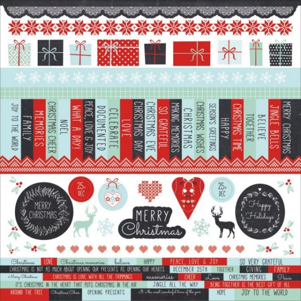 NOTM102527 North Pole Cardstock Stickers 12"X12"