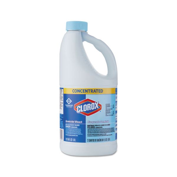 CLO31009EA Clorox Concentrated Germicidal Bleach, Regular, 64oz Bottle