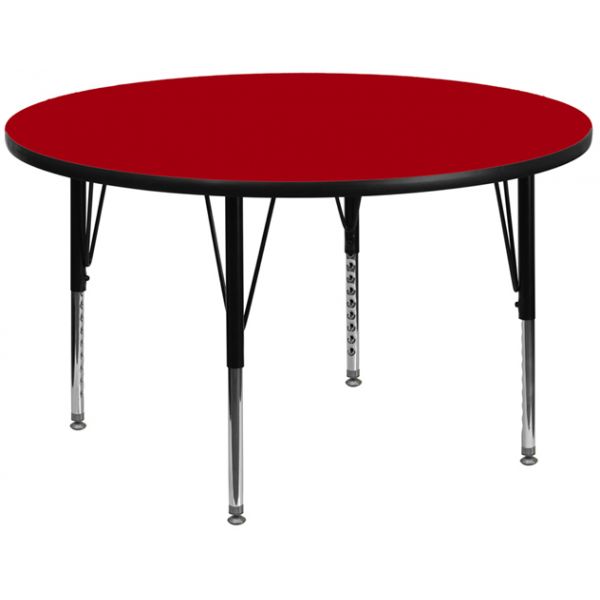 FHFXUA42RNDREDTPGG Flash Furniture Height Adjustable Round Activity Table