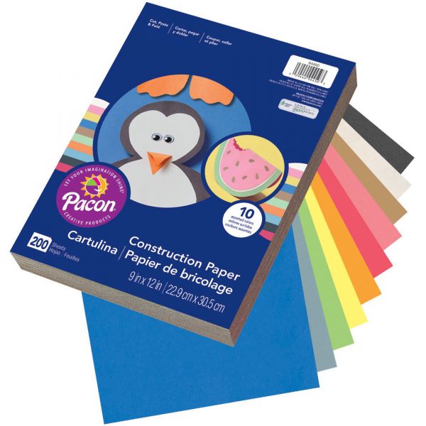 PAC94450 Rainbow Super Value Construction Paper