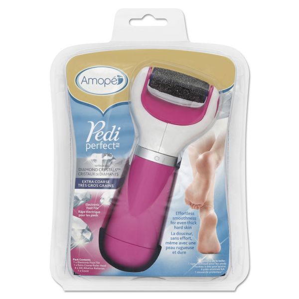 RAC94925 AMOPE Pedi Perfect Extra Coarse Electronic Foot File, Pink/White, 6/Carton