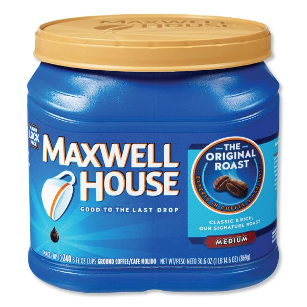 Maxwell House Coffee, Regular Ground, 30.6 oz Canister (Makes about 92 Cups)  | OfficeSupply.com