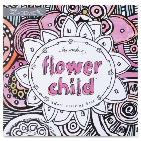 MEA54008 Mead Flower Child Adult Coloring Book Coloring Printed Book