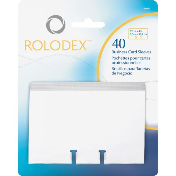ROL67691 Rolodex Business Card File Refill Sleeves