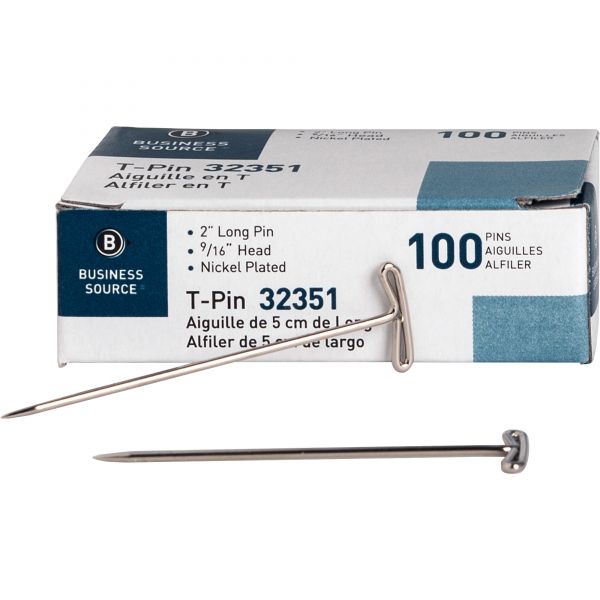 BSN32351 Business Source High Quality Steel T-pins