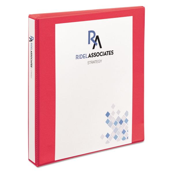 AVE17293 Avery Durable 3-Ring View Binder, 1" Capacity, Slant Ring, Coral