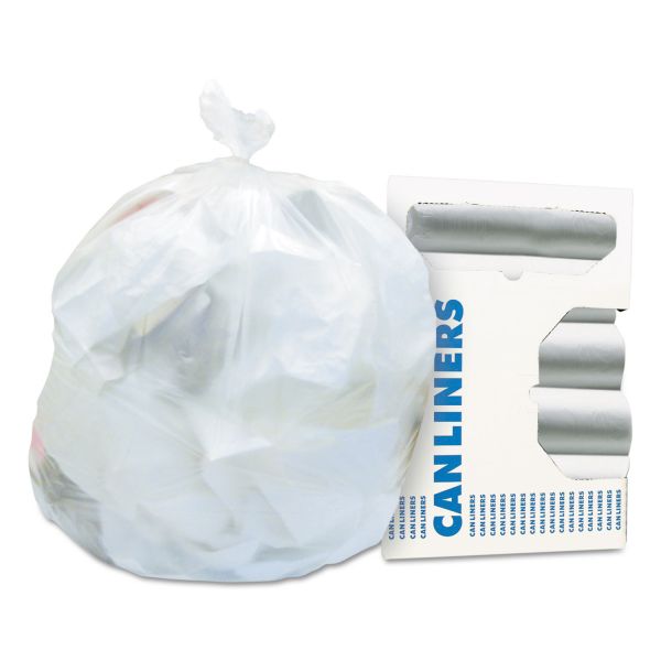 HERZ8048VNR01 Heritage High-Density Coreless Can Liners, 40-45gal, 16 mic, 40 x 48, Natural, 250/Carton