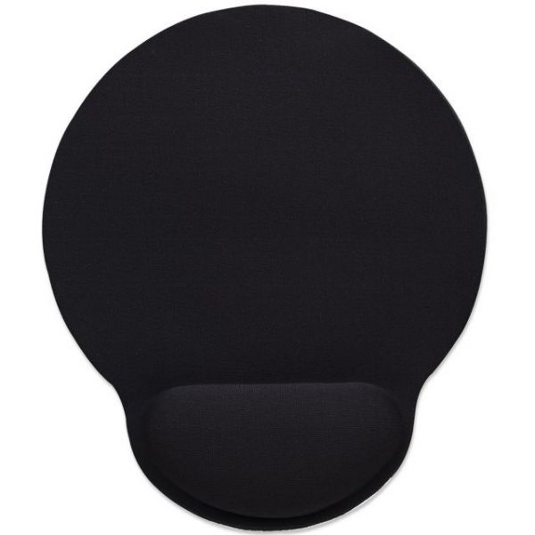 SYNX3744561 Manhattan Wrist-Rest Gel Mouse Pad, Black