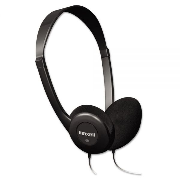MAX190319 Maxell HP-100 Headphones, Black