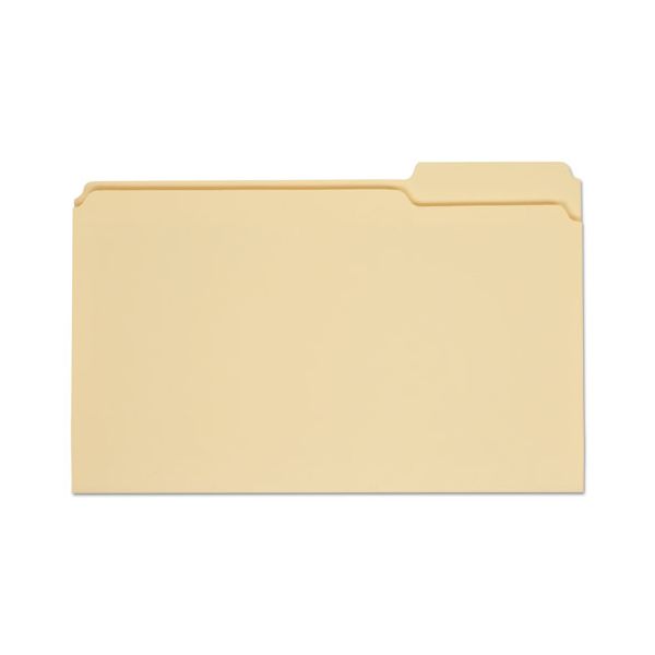 UNV15123 Universal File Folders, 1/3 Cut, One-Ply Top Tab, Third Position, Legal, Manila, 100/Box