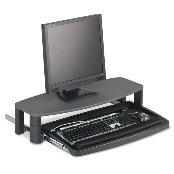 KMW60717 Kensington Over/Under Keyboard Drawer with SmartFit System, 14-1/2w x 23d, Black