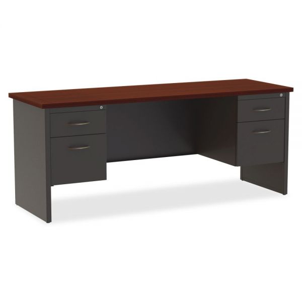 LLR79158 Lorell Commercial Double Pedestal Computer Desk