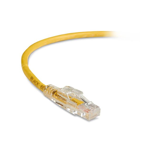 SYNX3789300 Black Box GigaTrue 3 CAT6 550-MHz Lockable Patch Cable (UTP), Yellow, 5-ft. (1.5-m)