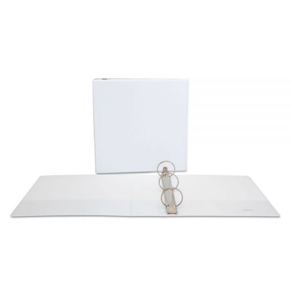 UNV20982 Universal Economy 3-Ring View Binder, 2" Capacity, Round Ring, White