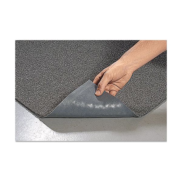 CWNDEMB35GY Crown Spaghetti Vinyl-Loop Floor Mat, Vinyl, 36 x 60, Gray