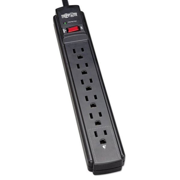 TRPTLP606B Tripp Lite TLP606B Surge Suppressor, 6 Outlets, 6 ft Cord, 790 Joules, Black