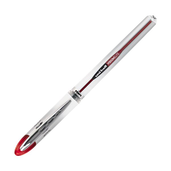 SAN69023 uni-ball VISION ELITE Roller Ball Stick Waterproof Pen, Red Ink, Bold