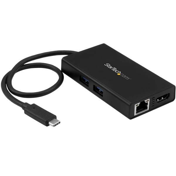 SYNX4669119 StarTech.com USB C Multifunction Adapter for Laptops - Power Delivery - 4K HDMI - USB 3.0 - USB Type-C Laptop Adapter