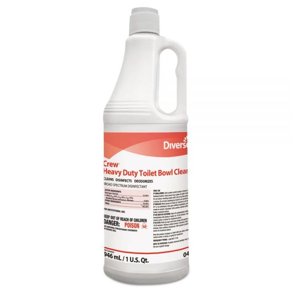 DVO04560 Diversey Crew Heavy Duty Toilet Bowl Cleaner, Minty, 32 oz Squeeze Bottle, 12/Carton