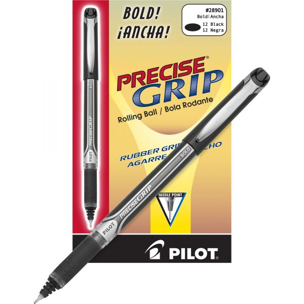 PIL28901DZ Pilot Precise Grip Bold Capped Rolling Ball Pens