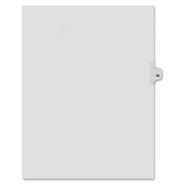 KLF82235 Kleer-Fax 80000 Series Legal Index Dividers, Side Tab, Printed "35", 25/Pack