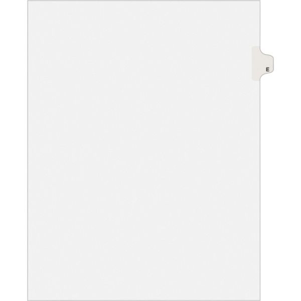 AVE82167 Avery Allstate-Style Legal Exhibit Side Tab Divider, Title: E, Letter, White, 25/Pack
