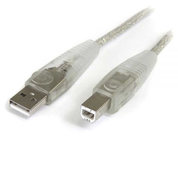 SYNX2852614 StarTech.com 6 ft Transparent USB 2.0 Cable - A to B