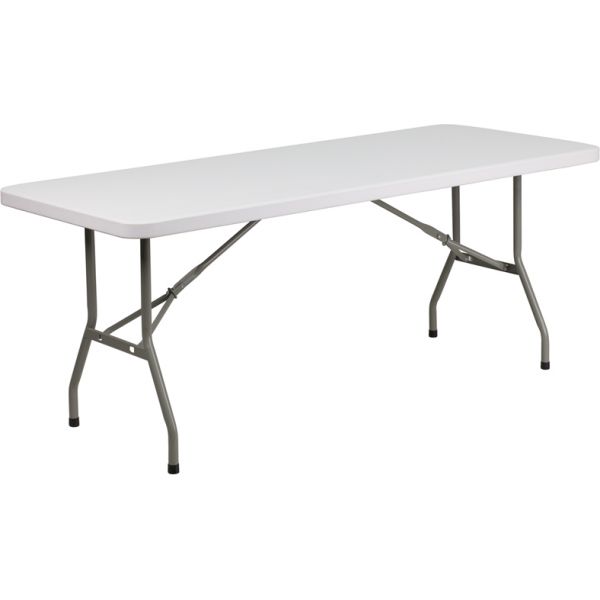 FHFDADYCZ183BGWGG Flash Furniture 30''W x 72''L Granite White Plastic Folding Table