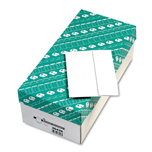 QUA36426 Quality Park Greeting Card/Invitation Envelope, #6, 4 3/4 x 6 1/2, White, 500/Box
