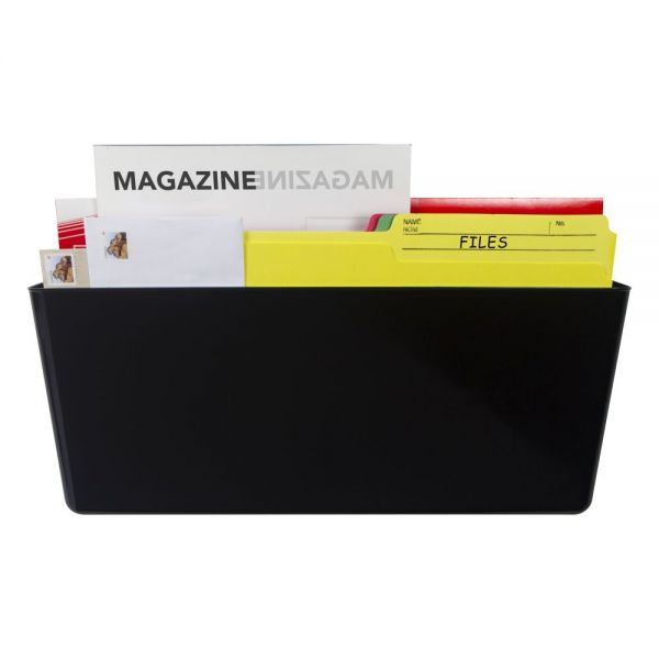 Storex Wall Pocket, Legal, Black (Case of 6)