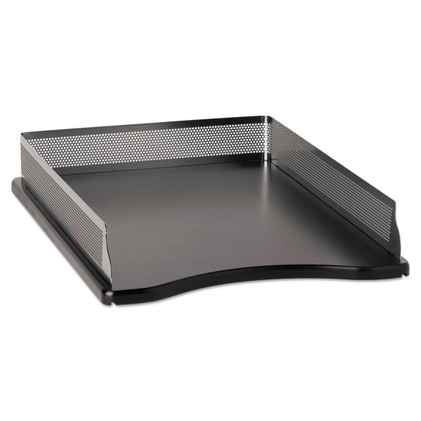 ROLE23565 Rolodex Distinctions Self-Stacking Letter Desk Tray, Metal/Black