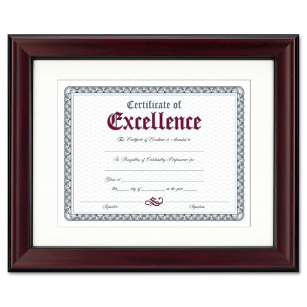 DAXN3246S1T DAX Rosewood Document Frame, Wall-Mount, Plastic, 11 x 14, 8 1/2 x 11