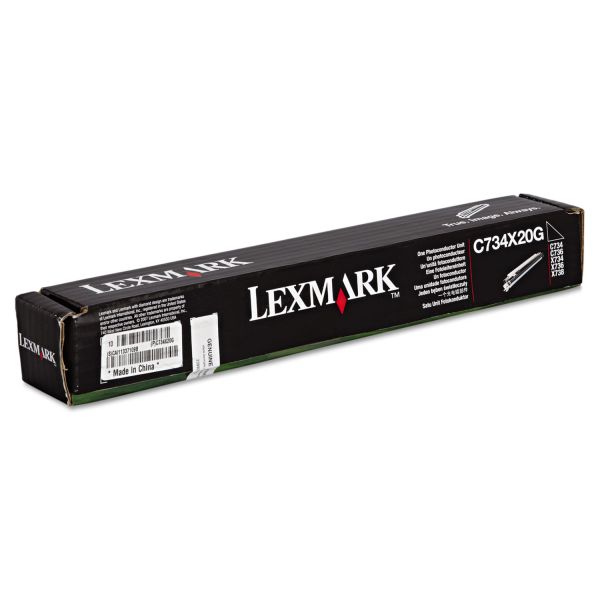LEXC734X20G Lexmark C734X20G Photoconductor Kit, 20000 Page Yield, Black