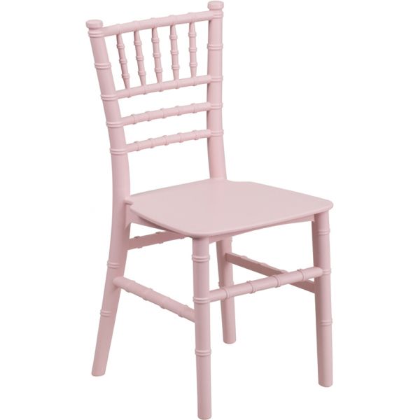 FHFLEL7KPKGG Flash Furniture Kids Pink Resin Chiavari Chair