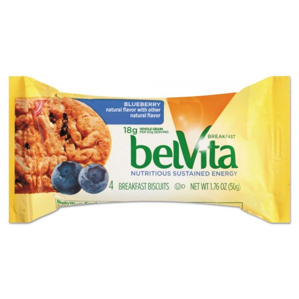 CDB02908BX Nabisco belVita Breakfast Biscuits, Blueberry, 1.76 oz Pack