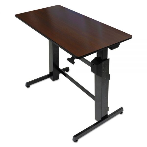 ERG24271927 WorkFit by Ergotron WorkFit D Sit-Stand Workstation, 47 5/8 x 23 1/2 x 50 5/8, Walnut/Black
