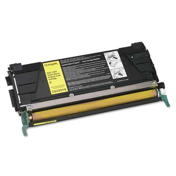 LEXC5220YS Lexmark C5220YS Toner, 3000 Page-Yield, Yellow