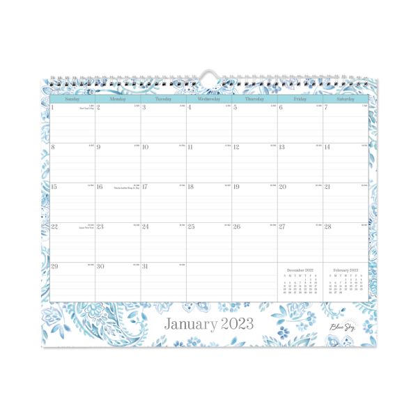 Blue Sky Monthly Wall Calendar, 15