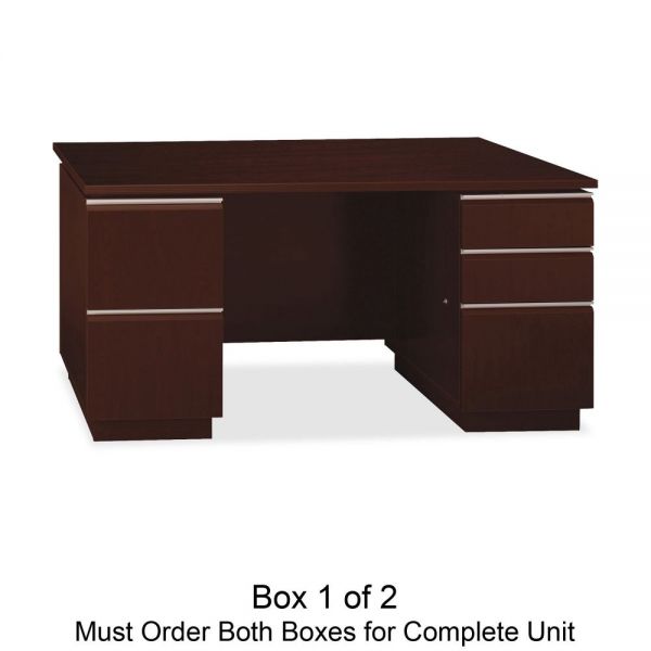 BSH50DDP60A1CS bbf Milano 2 Double Pedestal Computer Desk by Bush Furniture *Box 1 of 2