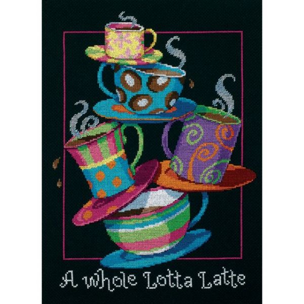 NOTM371152 Dimensions A Whole Lotta Latte Counted Cross Stitch Kit