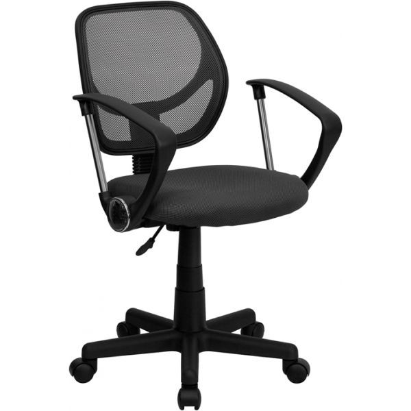 FHFWA3074GYAGG Flash Furniture Mesh Task Chair with Arms