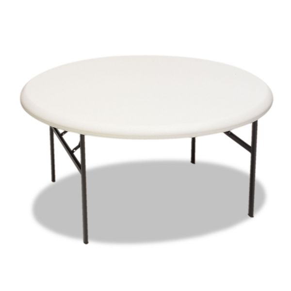 ICE65263 Iceberg IndestrucTables Too 1200 Series Resin Folding Table, 60 dia x 29h, Platinum