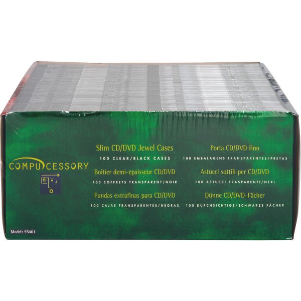 CCS55401 Compucessory Slim CD/DVD Jewel Cases