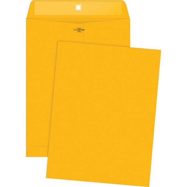 BSN04424 Business Source Rugged Gummed 9" x 12" Clasp Envelopes