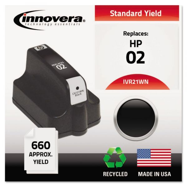 IVR21WN Innovera Remanufactured C8721WN (02) Ink, Black