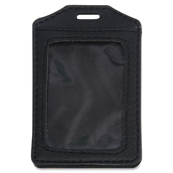 AVT76341 Advantus Leather-Look Vertical Badge Holders